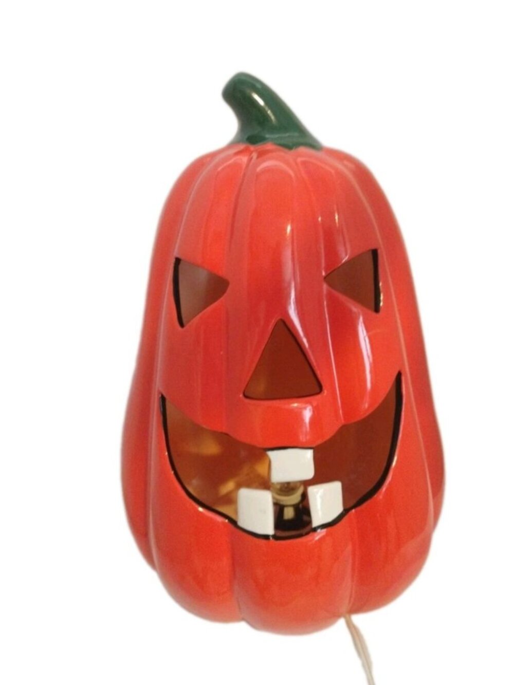 Pumpkin Halloween Lighted Blow Ceramic Mold 11"X7 New